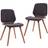 vidaXL 287384 Grey/Dark Brown Köksstol 85cm 2st