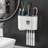 Shein MENGNI Wall Mounted Toothbrush Holder With Automatic Toothpaste Dispenser Bathroom Accessories Set Home Bathroom Decor Fall Decor Back To School