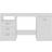 vidaXL 3054780 White Writing Desk 50x140cm 2pcs