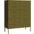 vidaXL Drawer Olive Green Storage Cabinet 80x101.5cm