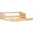 vidaXL Pull Out Brown Soffa 205cm 3-sits