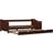 vidaXL Pull Out Dark Brown Sofa 205cm 3 personers