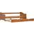 vidaXL Pull Out Honey Brown Sofa 205cm 3 personers