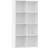 vidaXL Wood White Book Shelf 130cm