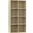 vidaXL Wood White and Oak Book Shelf 130cm