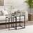 Homcom Tables Set of 2 End Black Nesting Table