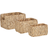Beliani Set of 3 Water Hyacinth Baskets Light Basket