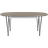 Fritz Hansen Superellipse B620 Brown Ottowa/Matt Black Matbord 100x270cm