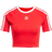 adidas Women 3-Stripes Baby T-shirt - Better Scarlet/White