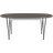 Fritz Hansen Superellipse B620 Grey/Matt Black Dining Table 100x270cm