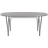 Fritz Hansen Superellipse B620 Grey Efeso/Matt Black Dining Table 100x270cm