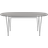 Fritz Hansen Superellipse B620 Grey Efeso/Matt Bright Dining Table 100x270cm