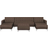 Beliani Aberdeen Brown Sofa 348cm 2pcs 5 Seater