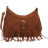 Shein 1pc Brown PU Smooth Zipper Tassel Decor Fashionable Versatile Casual Crossbody Bag, Suitable For Women's Daily Use, Perfect For Rodeo Occasion