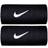 Nike Swoosh Doublewide Wristband 2-pack - Obsidian/White