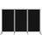 vidaXL 3 Panels Black Room Divider 260x180cm 3pcs