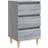 vidaXL Solid Wood Sonoma Grey Sängbord 35x40cm