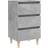 vidaXL Solid Wood Concrete Grey Sängbord 35x40cm