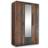 Stella Trading Chicago Elegant ‎Old Style/Concrete Oxide Garderobeskab 120x197cm