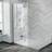 Nes Home Samoa 900mm Wet Room Panel 8mm Tempered Glass Chrome