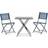 GoodHome Saba Metal Anthracite Foldable 2 Seater Table