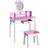Homcom Kids Dressing Table Set Pink