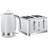 Russell Hobbs Inspire Kettle 4 Slice Toaster Set White