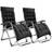 Smart Living Gravity Reclining Chair with Cushion and Pillow Black