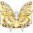 Thomas Sabo Cocktail Butterfly Paradise Ring - Gold/Transparent