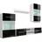 vidaXL 242573 Black/White TV Bench 240x195cm 4pcs
