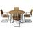 Grythyttan 9A+A2 - Oiled Oak/Dark Green Matgrupp, 1 Bord inkl. 4 Stolar