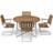 Grythyttan 9A+A2 - Teak/Hot-Dip Galvanized Matgrupp, 1 Bord inkl. 4 Stolar