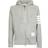 Thom Browne Classic Loopback 4 Bar Full Zip Hoodie Men - Light Grey