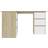 vidaXL Corner White and Sonoma Oak Writing Desk 100x145cm
