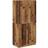 vidaXL Engineered Wood Old Wood Wardrobe 90x200cm