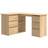 vidaXL Corner Sonoma Oak Writing Desk 100x145cm