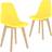 vidaXL Plastic Yellow Kitchen Chair 82cm 2pcs
