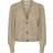 JDY Drea Knitted Cardigan - White/Simply Taupe