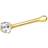 Siam Kody Piercing Nose Pin - Gold/Diamond