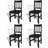 vidaXL 241517 Dark Brown Kitchen Chair 86cm 4pcs
