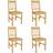 vidaXL 241515 Natural Køkkenstol 86cm 4stk