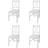 vidaXL 241511 White Kitchen Chair 86cm 4pcs