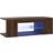 vidaXL Cabinet Led Light Brown Oak TV Bench 90x30cm