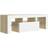 vidaXL LED Lights White Sonoma Oak TV Bench 120x40cm