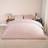 Brentfords Teddy Fleece Duvet Cover Pink (230x220cm)