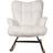 Alivio Comfortable Teddy White Rocking Chair