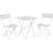 Brafab Ponte - Black Caféset, 1 Bord inkl. 2 Stolar