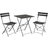 Brafab Ponte - Black Caféset, 1 Bord inkl. 2 Stolar