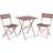 Brafab Ponte - Red Caféset, 1 Bord inkl. 2 Stolar