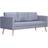 vidaXL Fabric Light Grey Soffa 168cm 3-sits